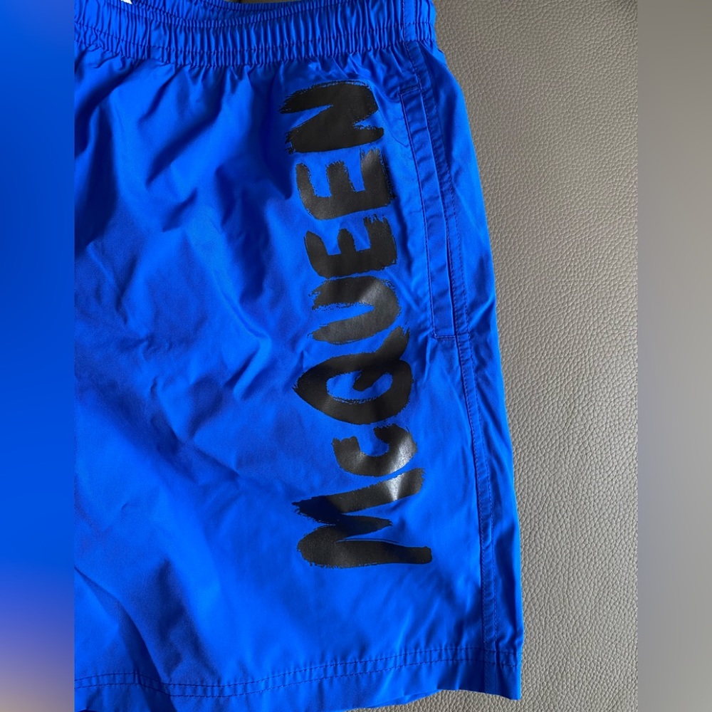 NWT Auth. Alexander MCQUEEN Graffiti Logo Swim Trunks Sz L ITALY - Picture 7 of 15